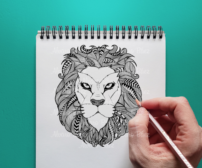 Dibujo-leon